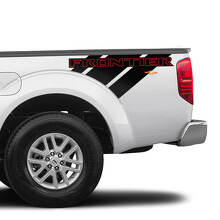 2X Nissan Frontier Pro-4X Bed Truck Auto Vinyl Beide Side Stickers Decals Graphics 2 Kleuren
 2