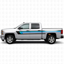 Retro Bovenste Deurlijn en Zijwand Vinyl Strepen voor Chevrolet Silverado 1500 K2XX 2014-2019_2