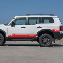Toyota Land Cruiser kant rocker paneel bergen strepen stickers vinyl grafische stickers
 3