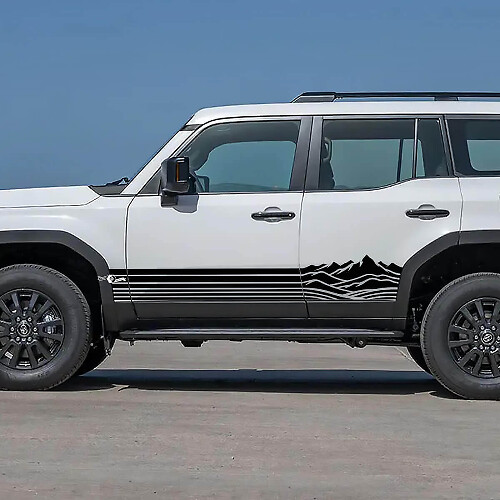 Mountains Side Rocker Paneel Strepen Decals Vinyl Grafische Decals Voor Toyota Land Cruiser