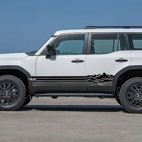 Toyota Land Cruiser Side Rocker Panel Mountains Stripes Decals Vinyl Grafische Decals 2
