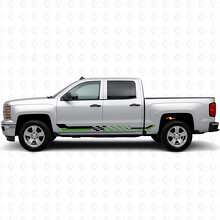 Geruite Racing Deur- en Rocker Panel Vinyl Strepen voor Chevrolet Silverado 1500 K2XX 2014-2019_4