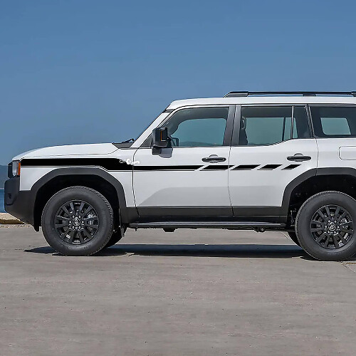 Zijdeuren Accent Geruite Strepen Decals Vinyl Stickers Grafisch Voor Toyota Land Cruiser