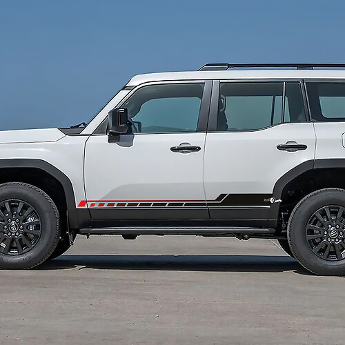 Toyota Land Cruiser zijdeuren Accent strepen stickers Vinyl Stickers grafisch 2 kleuren
