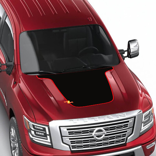 Motorkap Nissan Titan Pro4x Blackout Vinyl Stickers Decals Graphics
