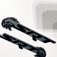SRT Trackhawk 3D-badge zwart versus grijs spatbordbadges embleem 2
 2