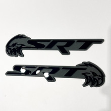 SRT Trackhawk 3D-badge zwart versus grijs spatbordbadges embleem 2
 6