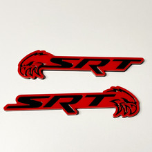 SRT Trackhawk 3D-badge zwart versus grijs spatbordbadges embleem 2
 2