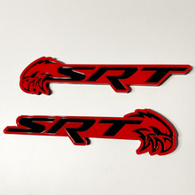 SRT Trackhawk 3D-badge zwart versus grijs spatbordbadges embleem 2
 3