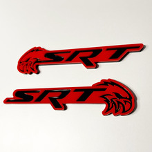SRT Trackhawk 3D-badge zwart versus grijs spatbordbadges embleem 2
 4