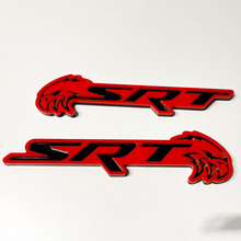 SRT Trackhawk 3D-badge zwart versus grijs spatbordbadges embleem 2
 5