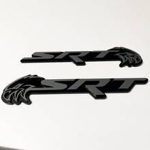 SRT Trackhawk 3D-badge zwart versus grijs spatbordbadges embleem 3
 2