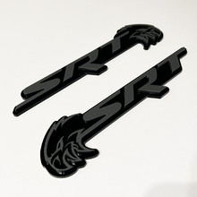 SRT Trackhawk 3D-badge zwart versus grijs spatbordbadges embleem 3
 3