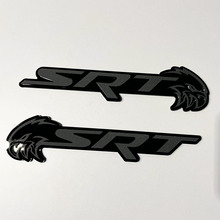 SRT Trackhawk 3D-badge zwart versus grijs spatbordbadges embleem 3
 5