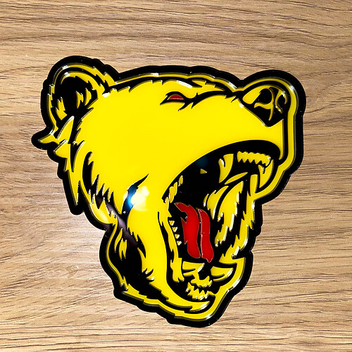 Bear Grizzly rode tong 3D Badge Fender achterklep badges embleem

