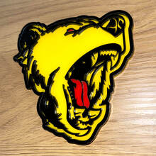 Bear Grizzly rode tong 3D Badge Fender achterklep badges embleem
 4