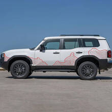 Toyota Land Cruiser zijdeuren topografische kaart stickers Vinyl Stickers afbeelding
 2