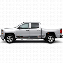 Parallel Accent Deur- & Rockerpanel Vinyl Strepen voor Chevrolet Silverado 1500 K2XX 2014-2019_2