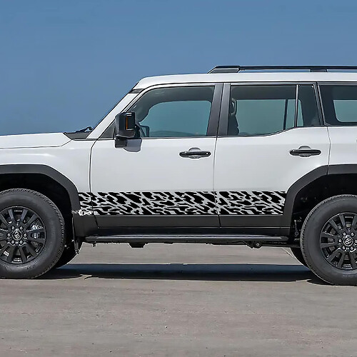 Toyota Land Cruiser Rocker Panel zijdeuren Splash Decals Vinyl Stickers afbeelding
