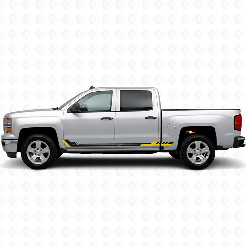 Racing Line Deur- en Zijklepspiegelfolie Strepen voor Chevrolet Silverado 1500 K2XX 2014-2019_1