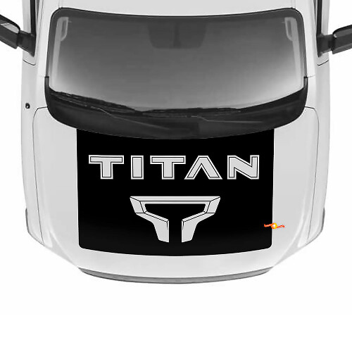 Motorkap Nissan Titan Logo Blackout Vinyl Stickers Decals Graphics
