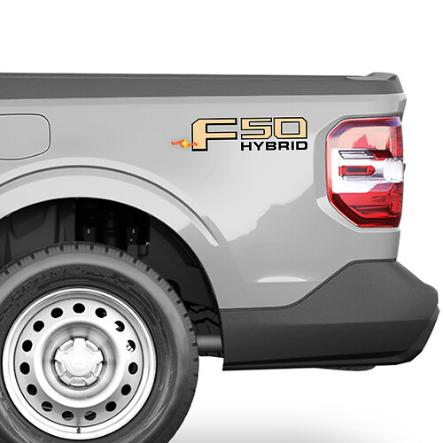 F50 hybride bedzijde vinyl stickers stickers afbeelding voor Ford Maverick
