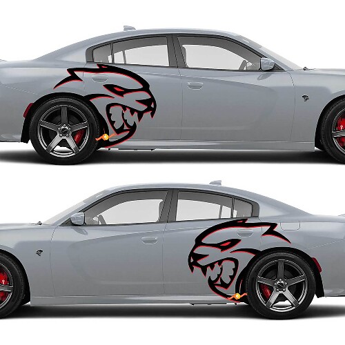 Hellcat Huge Redeye Zijkant Decals Stickers 2 voor Dodge Challenger of Charger