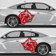 Wildcat zijvinylstickerset voor Dodge Challenger of Charger_2