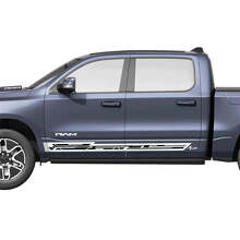 Geometrische zijdeuren dorpelstrips vinyl decals stickers graphics 2 voor Dodge Ram 1500 REV 3
