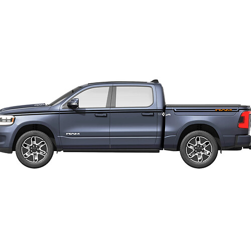 Zijpin strepen vinyl stickers stickers afbeeldingen Dodge RAM 1500 REV
