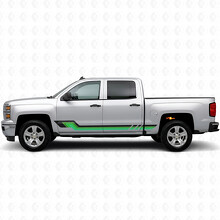 Retro Parallel Deur- & Sierlijst Vinyl Strepen voor Chevrolet Silverado 1500 K2XX 2014-2019_3