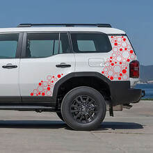 Honeycomb zij- en achterkwart vinylstickers voor Toyota Land Cruiser 2024_2