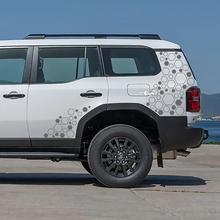 Toyota Land Cruiser zesknopen honingraat zijdeuren achter stickers vinyl stickers afbeelding
 3