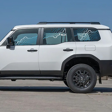 Toyota Land Cruiser topografische zijruitstickers vinylstickers grafisch
 2