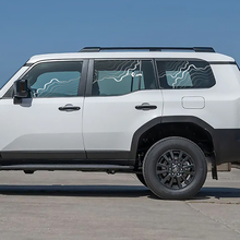 Toyota Land Cruiser topografische zijruitstickers vinylstickers grafisch
 3