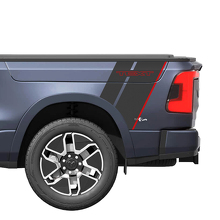 Dubbele Achterspatbord Strepen Vinyl Stickers voor Dodge Ram 1500 REV_3