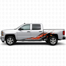 Verweerde Splash Deur & Zijwand Vinyl Strepen voor Chevrolet Silverado 1500 K2XX 2014-2019_2