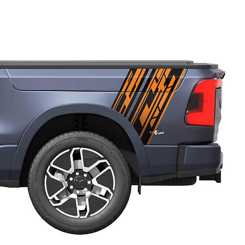 Achterzijde Truck Stripes Rocker voor Dodge RAM 1500 REV Vinyl Decals Stickers Graphics 2

