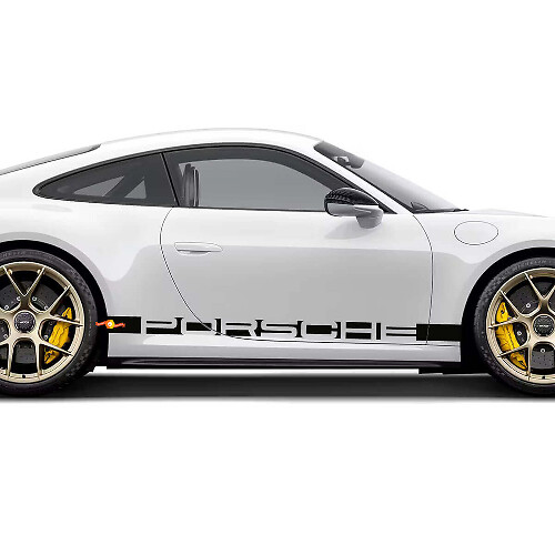 Porsche Letters Zijde Deur Strepen Decal Sticker Voor Porsche 911