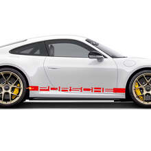 Porsche Letters Zijde Deur Strepen Decal Sticker Voor Porsche 911 2