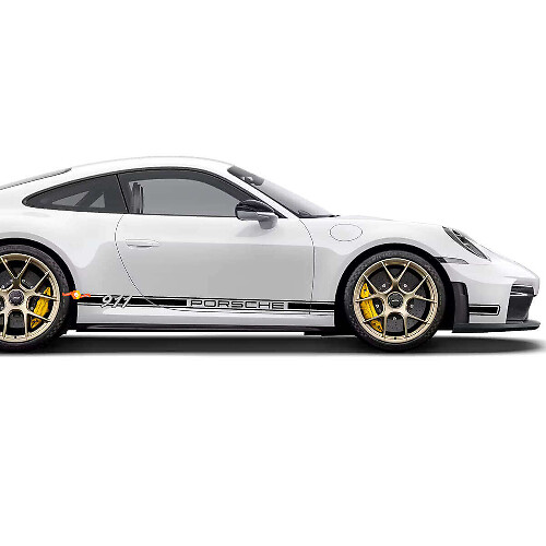Branded zijkstrepen vinyl decal kit voor Porsche 911