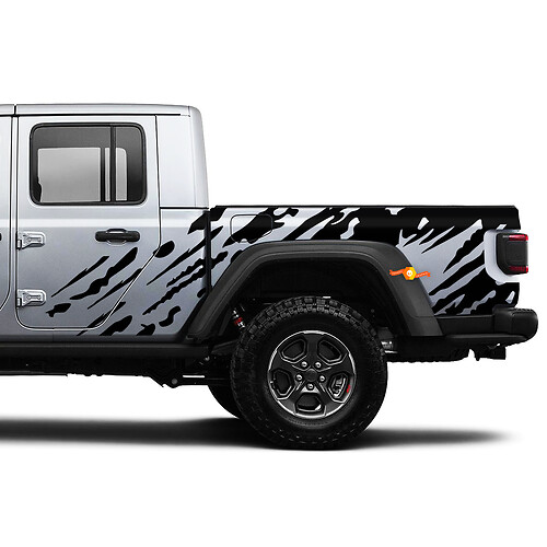 Jeep Gladiator Side Splash Dirt Vinyl sticker Grafische kit
