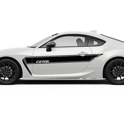 Toyota GR86 deuren zijkant accenten strepen grafische stickers stickers

