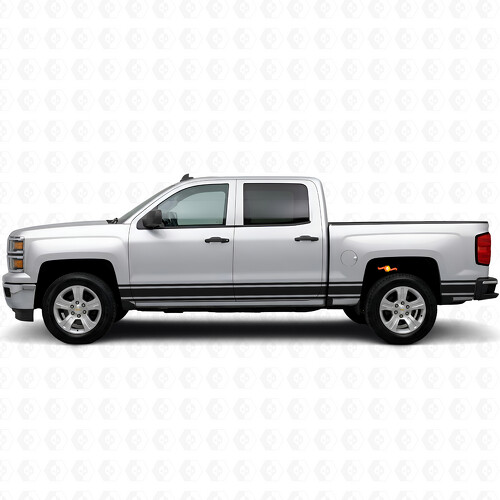 Slanke Accent Deur- en Zijstrips van Vinyl voor Chevrolet Silverado 1500 K2XX 2014-2019_1