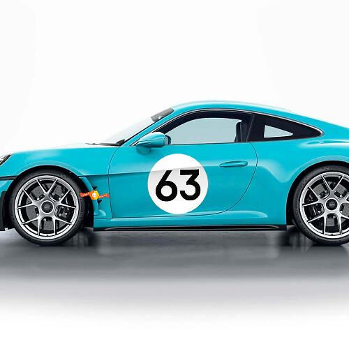 Porsche 911 2023 zijdeuren S/T Style Kit sticker sticker 60e verjaardag 2
