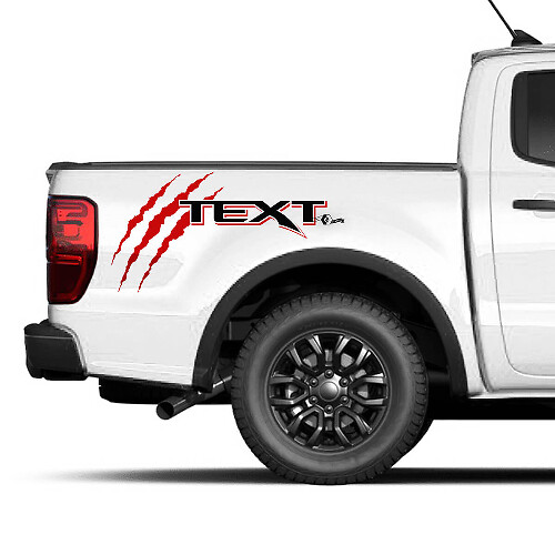 Klauwen en Aangepaste Tekst Nachtkastje Vinyl Decal Kit voor Musclecar truck power truck