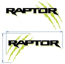 Ford F150 Raptor Claw 2 kleuren grafische sticker op het bed
 3