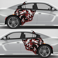 Wildcat stijl zijvinylstickers set voor Dodge Challenger of Charger_3
