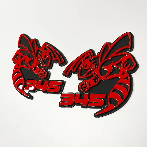 Hornet Bee 345 3D Badge - Custom Fender Grille Achterklep Badges Embleem voor auto's en vrachtwagens 2
