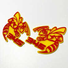 Hornet Bee 345 3D Badge - Custom Fender Grille Achterklep Badges Embleem voor auto's en vrachtwagens 2
 5